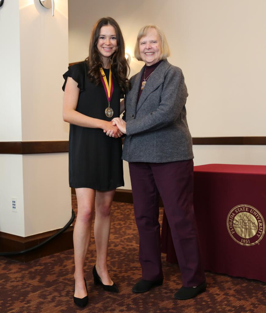 Karen Laughlin with Scholar