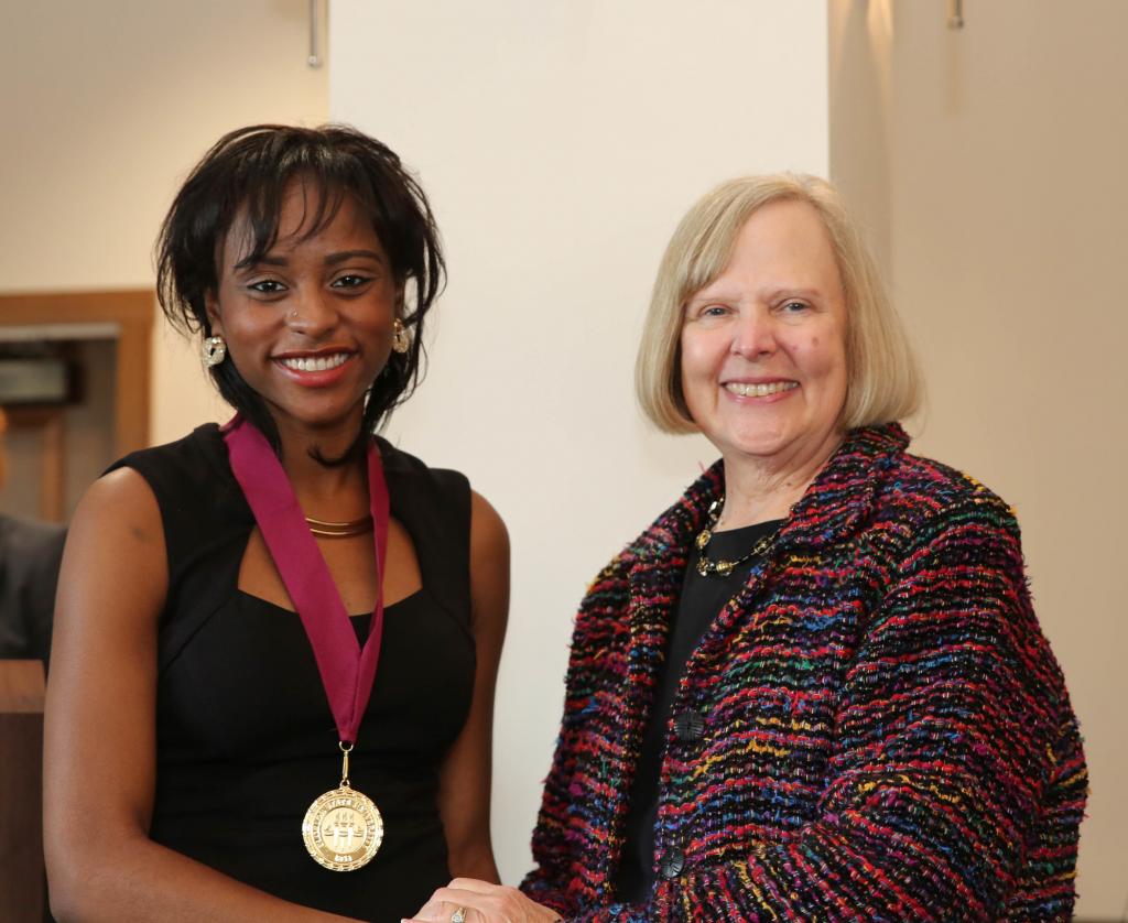 Karen Laughlin with Scholar